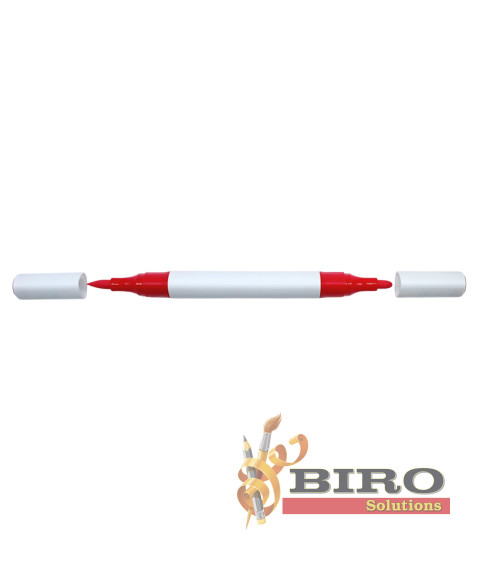 Marker Acrilic cu vârf dublu, 12 culori, cutie plastic, ML49-7